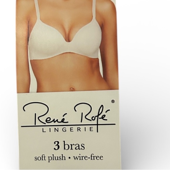 Rene Rofe Women's Bra Trio - Cream, White, Tan - Picture 5 of 8